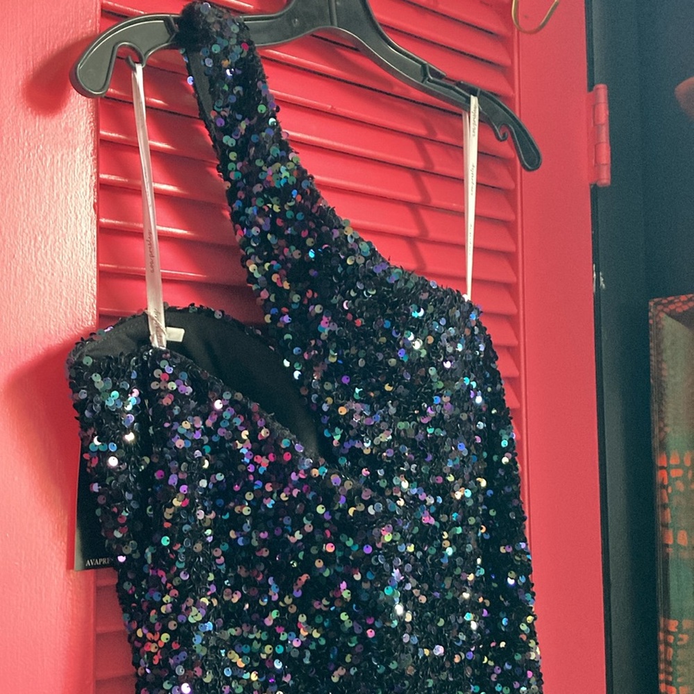 NWT AVA PRESLEY SHORT SEQUIN DRESS SIZE 16 - Picture 4 of 14